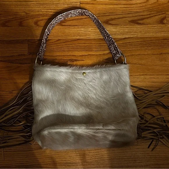 Wild Goose company cowhide and leather shoulder bag tote